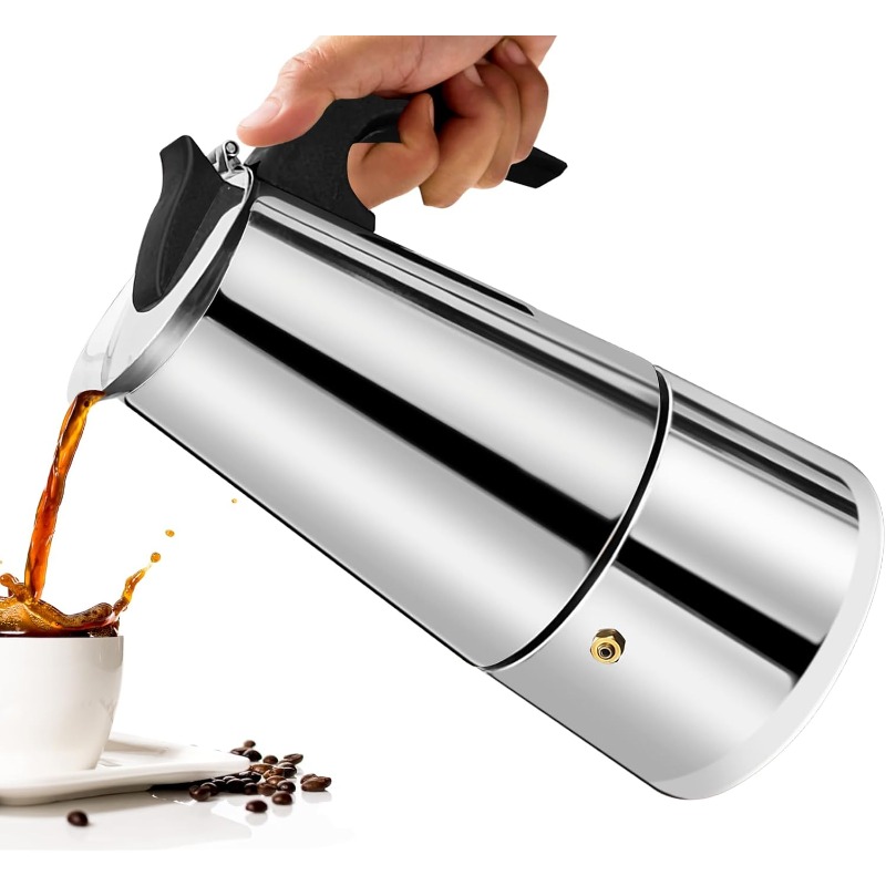 Coffee Equipment Wholesale - Cafeteira Moka de Aço Inoxidável 6
