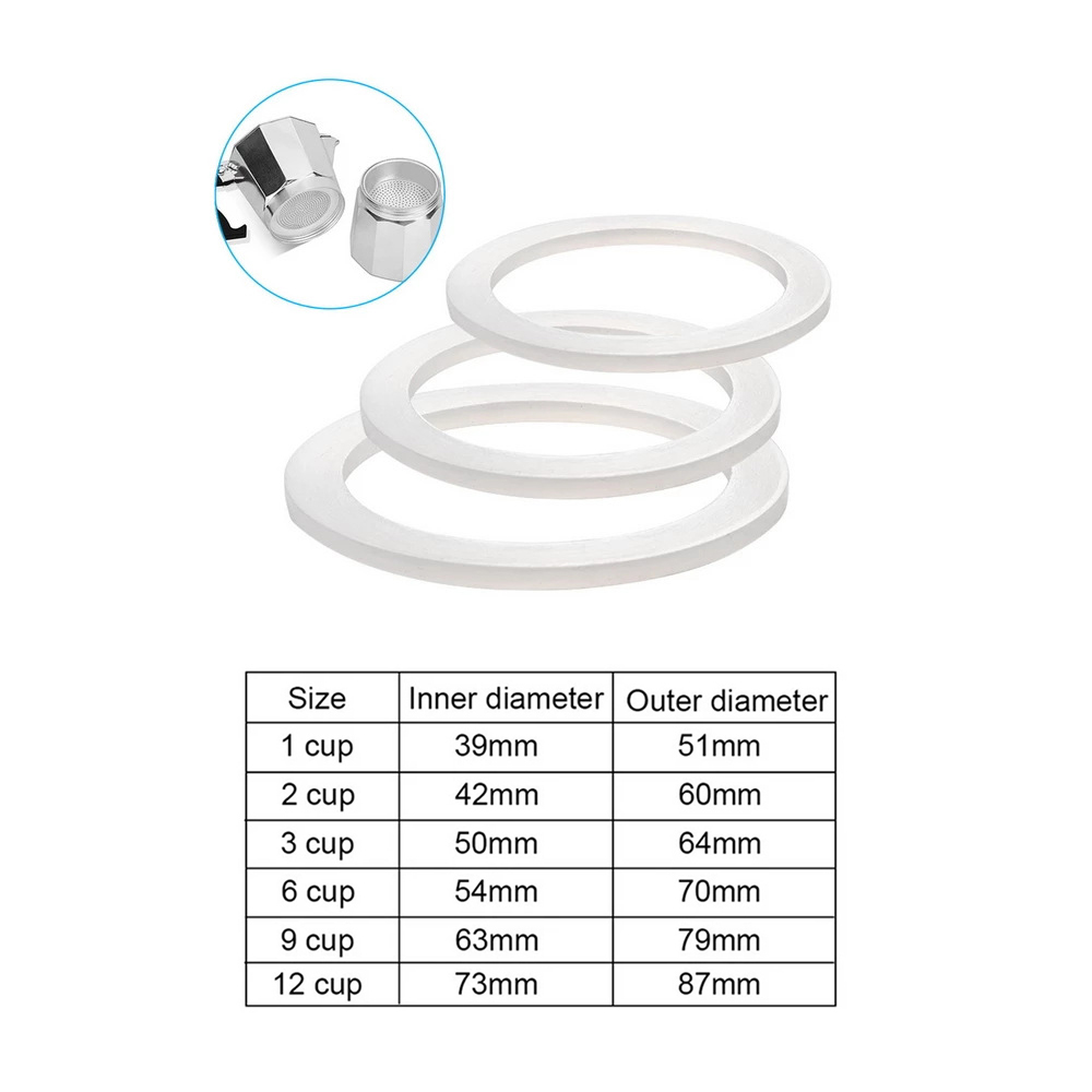 Coffee Equipment Wholesale - Coffee Rubber Ring Bialetti Gasket Set,