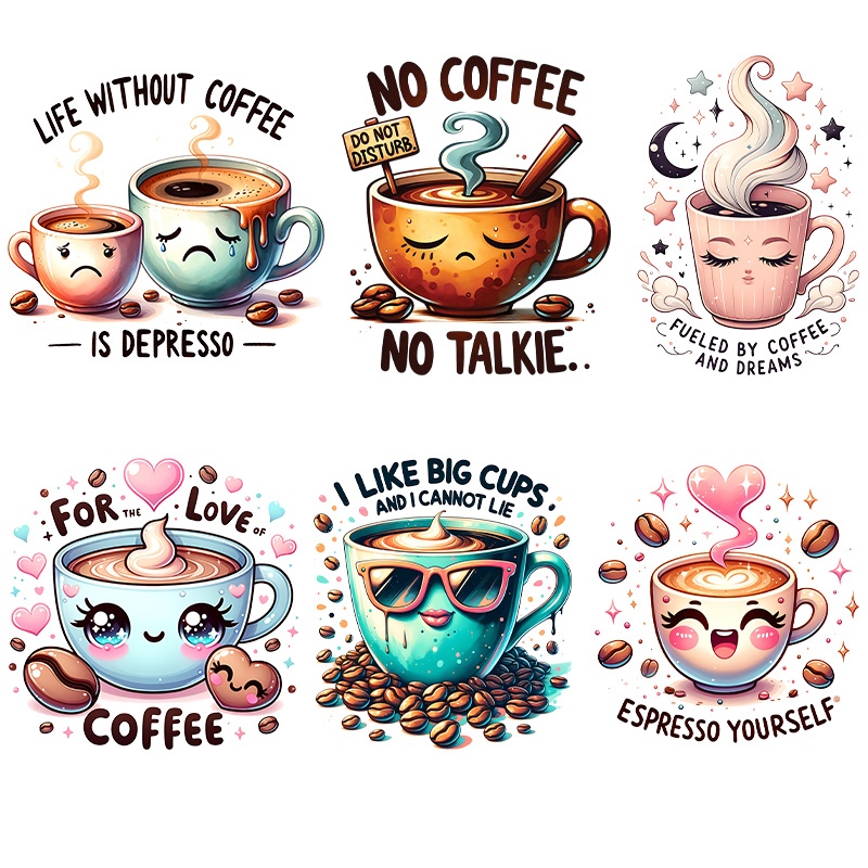 Coffee Equipment Bag - Novo café bonito padrão ferro-em dtf
