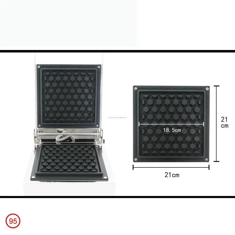 Coffee.Equipment Parts - Máquina de Waffle Comercial com Bandeja