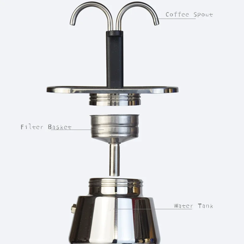 200ml mini moka pote tubo dupl - Coffee Equipment Wholesale avaliação e preço