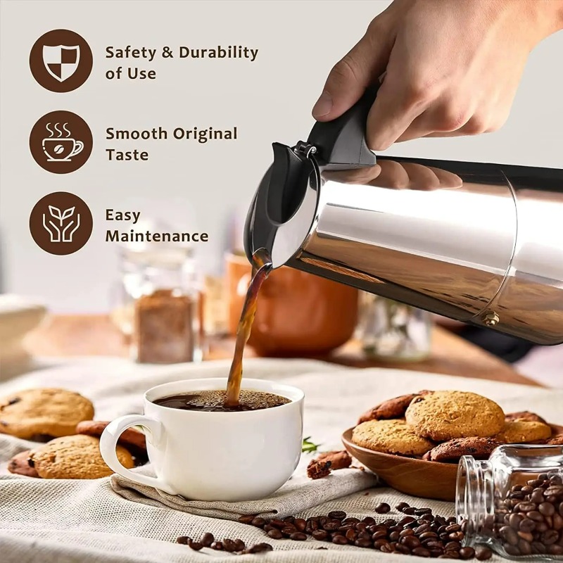 Cafeteira Moka de Aço Inoxidáv - Coffee Equipment Wholesale avaliação e preço